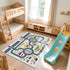 HOJOMACA 3247inch, Car Rug Road Carpet Play Mat for Toy Cars, Non-Slip Race Track Carpet Rug, Educational Area Play