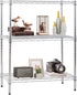 FDW 3 Tier Wire Shelving Units - Metal Storage Rack 23L x 13W x 30H, Adjustable Pantry Shelves for Kitchen