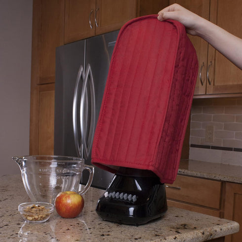 Ritz Premium Blender Cover, Universal, 7" x 15.5" x 5.75", Durable Polyester and Cotton Blend, Paprika Red