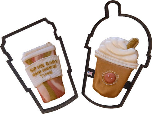 COFFEE COOKIE CUTTERS, Espresso Café Americano, Coffee To Go, Latte Mocha, Iced Coffee Brew, Made in the USA