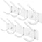 WEBI Coat Rack Wall Mounted, Coat Hooks Wall Mount, 4 Hooks for Hanging Coats, Hats, Jackets, Clothes, White, 2 Packs