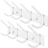 WEBI Coat Rack Wall Mounted, Coat Hooks Wall Mount, 4 Hooks for Hanging Coats, Hats, Jackets, Clothes, White, 2 Packs
