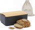 LIBKEN Bread Box Extra Thick Steel Bread Bin with Bamboo Cutting Board