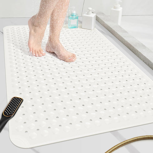 OTHWAY Large Shower Mat 34"x 23", TPE Non Slip Shower Mat for