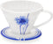 BLUE BREW Ceramic Pour Over Coffee Dripper, Size 01 Cone Coffee Maker (1-2 Cups), Portable Manual Brew Maker,