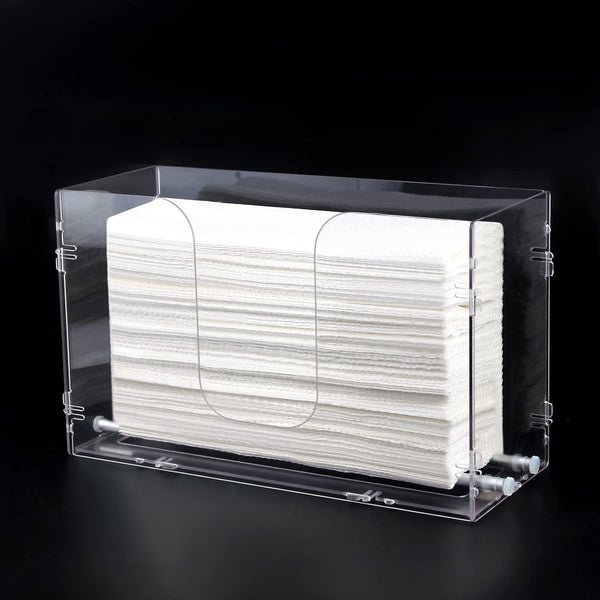 evron Paper Towel Dispenser Countertop & Wall Mount Clear One-Hand Pull C Fold