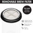 Primula Press and Go Iced Tea Maker - Travel Tumbler, Infuser Bottle, 16-Ounce, Black, Dishwasher Safe