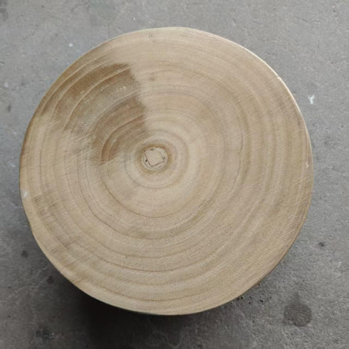 2Pcs 8inch Small Wooden Stools for Plants, Wood Stool Plant Stand, Solid Wood Garden Plant Pot Riser, Mini Round Flower