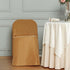1 Set Efavormart Gold Linen Polyester Folding Chair Covers for Dining Chairs Party Wedding Banquet Outdoor Event
