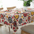 Aothpher Modern Boho Floral Jacquard Washable Tablecloths | 54x70 Inches with Lace