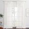 NICETOWN Ivory Curtains 96 inch Long for Daughter's Room, Creative DIY Tie