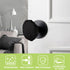 Door Handle Covers, 4Pcs Black Decorative Round Soft Knob Covers with Clear Anti-Collision Adhesive Strip
