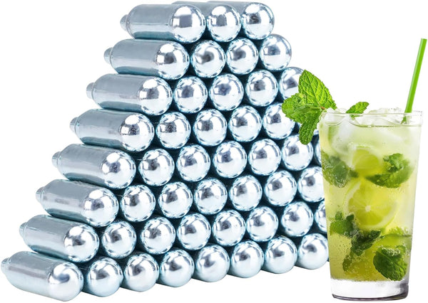 CO2 Cartridges,8g CO2 Cylinders Soda Chargers for Sparkling Water Maker, Seltzer Water