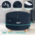 MAXIJIN Velvet Ottoman Cover - Round Slipcover Washable Foot Stool Cover Thick Storage Footrest Protector with Elastic