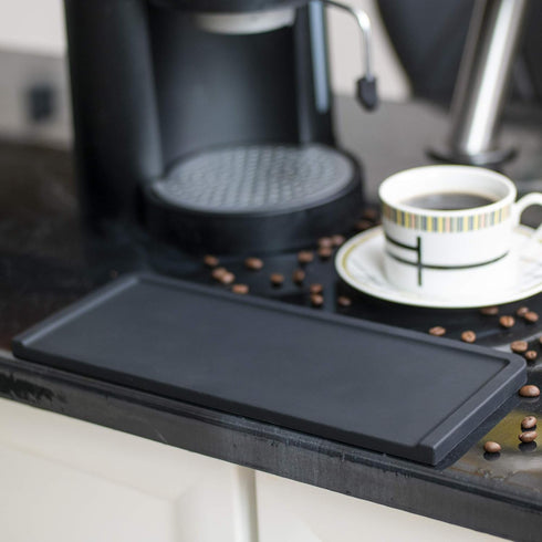 XUNADA Large Espresso Tamping Mat (5” x 12”) - Ultra Thick Premium Coffee Tamper Pad, Strong Grip Silicone Tamp Station