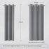 DUALIFE Solid Blackout Curtains for Bedroom, 72 Inches Long Room Darkening Grey Grommet Draperies for Living Room
