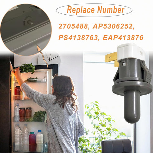 DA34-00066C Refrigerator Door Switch Compatible with Samsung, Replaces 2705488, AP5306252, PS4138763