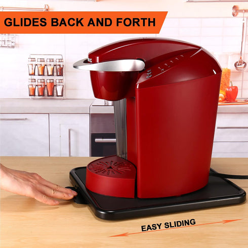 Kitchen Caddy Sliding Tray - Large Rolling Tray for Appliance Coffee Maker, Countertop Moving Sliders for Stand Mixer,