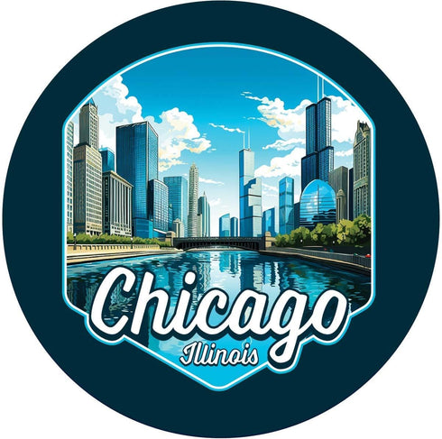Chicago Illinois A Souvenir Fridge Magnet 4-Inch