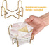 6 Pack Set Pink Marble Coasters with Holder Gold Absorbent Drink Unique Coaster Cute Ceramic Table Coaster Funny