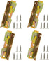4 Sets No Mortise Bed Rail Fittings, Wooden Bed Frame Connectors Metal Bed Rail Fasteners