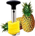 Apple Corer + Pineapple Tool + Herb Kale Stripper by BRIGHT KITCHEN, Stainless Steel Lever Tool with Cherry Red Grip