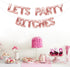 PartyForever Rose Gold 16 Inch Letters Banner, Bachelorette Party Balloons Decorations Set for Bridal Shower
