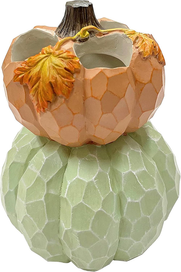 Avanti Linens Toothbrush Holder, Pumpkin Design Countertop Accessories for Fall Inspired Home Decor (Grateful Patch)