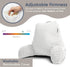 Nestl Reading Pillow with Shredded Memory Foam, Luxe Cut Plush Back Pillow for Sitting Up in Bed, Back and Arms