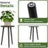 Leaf&lull Tall Plant Stand Indoor Black Plant Table for Large Plants Wooden Plant Stool Plant Holder for Living Room