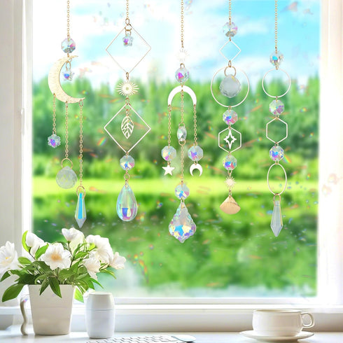 228pcs Sun Catcher Kits for Adults, DIY Suncatcher Making Supplies Arts and Crafts for Girls Women Hanging Ornaments
