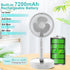 Fan Collapsible Fan for Traveling, Portable Rechargeable Folding Travel Fan with 7200mAh Battery for Home Office