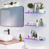 Shelves,15in 4 Pack Iridescent Rainbow Acrylic Floating Kids Wall Mounted Nursery Bookshelves, Display Ledge for Books
