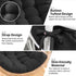 MQK Thick Egg Chair Cushion Replacement, Button Tufted Outdoor Swing Chair Cushion with High Elasticity PP Cotton
