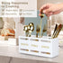 Ayiaren Wood Flatware Silverware Caddy, White Cutlery Holder for Kitchen Utensils Organizer