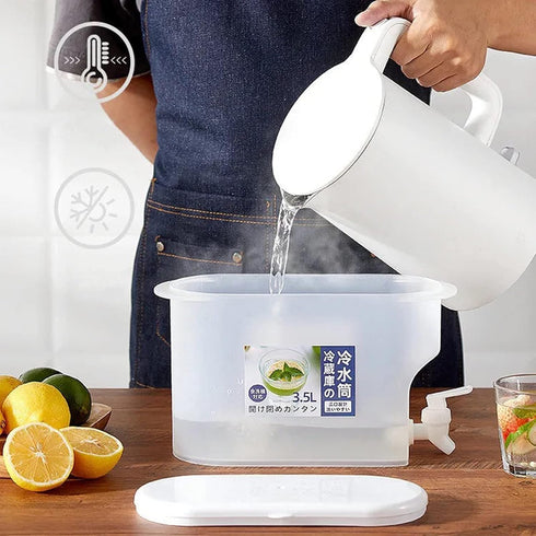 Cold Kettle with Faucet for Refrigerator, Drink Dispenser Container for Fridge, 3L/0.8 Gallon