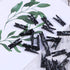 Wooden Clothes Pins - 100pcs 1.3 Inch Black Small Chip Clips with 33 Feet Jute Twine for Heavy Duty Use