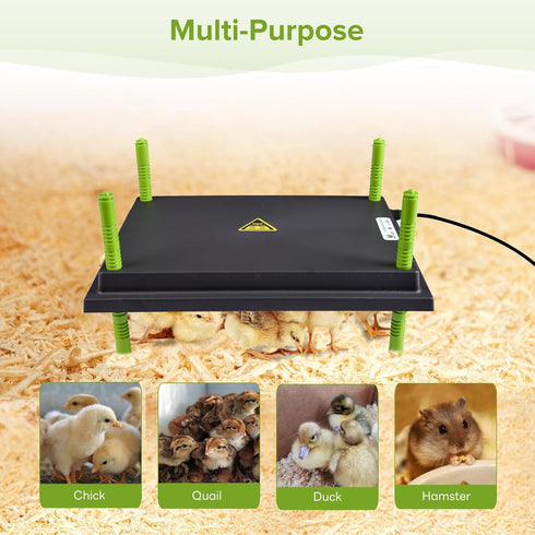 12 16 Inch 30W 40 Tetuga Chick Heating Plate - x Chicken Heater Plate for Chicks with Adjustable Height & Angle - Safer