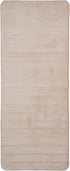 Oversized Bathroom Rug by Lavish Home - Memory Foam Bath Mat in Beige Textured Stripes, Extra Long Non-Slip Runner