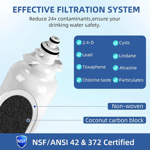ADQ736134 Water Filter Replacement for LG LT800P ADQ73613401 LSXS26326S LMXC23746S LMXS30776D LSXS26336S LMXC23746D