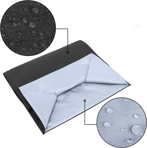 Luxja Dust Cover for 4.5-Quart and 5-Quart Stand Mixer - Cloth Cover with Pockets for Mixer and Accessories, Black