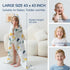 Towels,100% 43x43 Inch Toddler Hooded Bath Cotton Muslin Baby Towels for Boys Girls,Ultra Soft & Absorbent Quick Dry