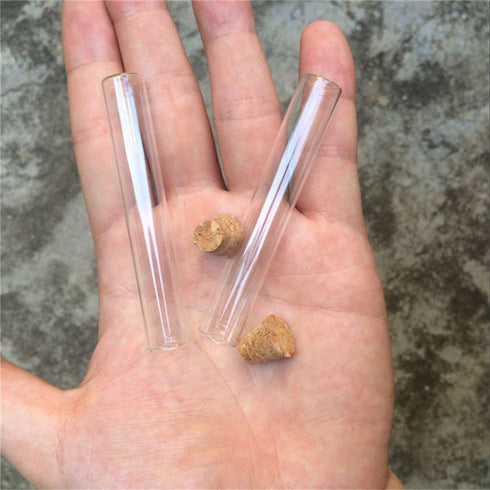 100pcs 5ml Mini Glass Bottles Pendants with Cork Stopper - Small Bottle Decoration Crafts Vials Jars Gift DIY