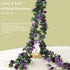 4 Pcs 33 Ft Fake Rose Vine Flowers Plants Artificial Hanging Rose Ivy Home Wedding Party Garden Decor
