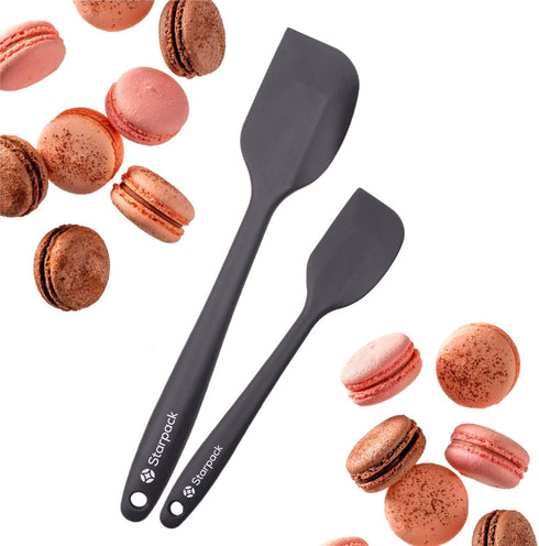 Starpack 'Scrape & Stir' Silicone Spatula Set - 2 Pcs Heat Resistant Spatulas, Food Grade Kitchen, Nonstick Baking