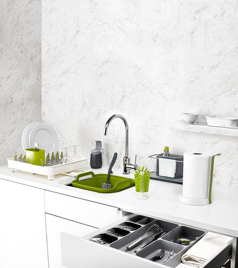 85070 Joseph Joseph Sink Caddy Kitchen Sink Organizer Sponge Holder Dishwasher-Safe, Large, Gray