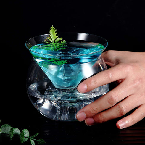 Glass Caviar Chiller Server Set with 2 Pieces 3.2 Inch Mother of Pearl Caviar Spoons