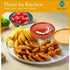 Homienly Plastic Dipping Plates - Set of 8, 4 inch Wheat Straw Mini Appetizer Bowls for BBQ