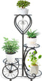 YisanCrafts Plant Stand Indoor Outdoor - Metal 4 Tier Flower Pot Holder Display