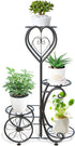 YisanCrafts Plant Stand Indoor Outdoor - Metal 4 Tier Flower Pot Holder Display